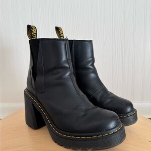 Dr. Martens Black Heeled Ankle Boots